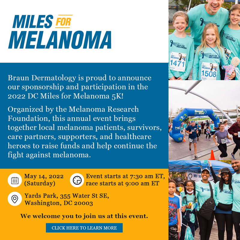 Miles for Melanoma 5k at Braun Dermatology